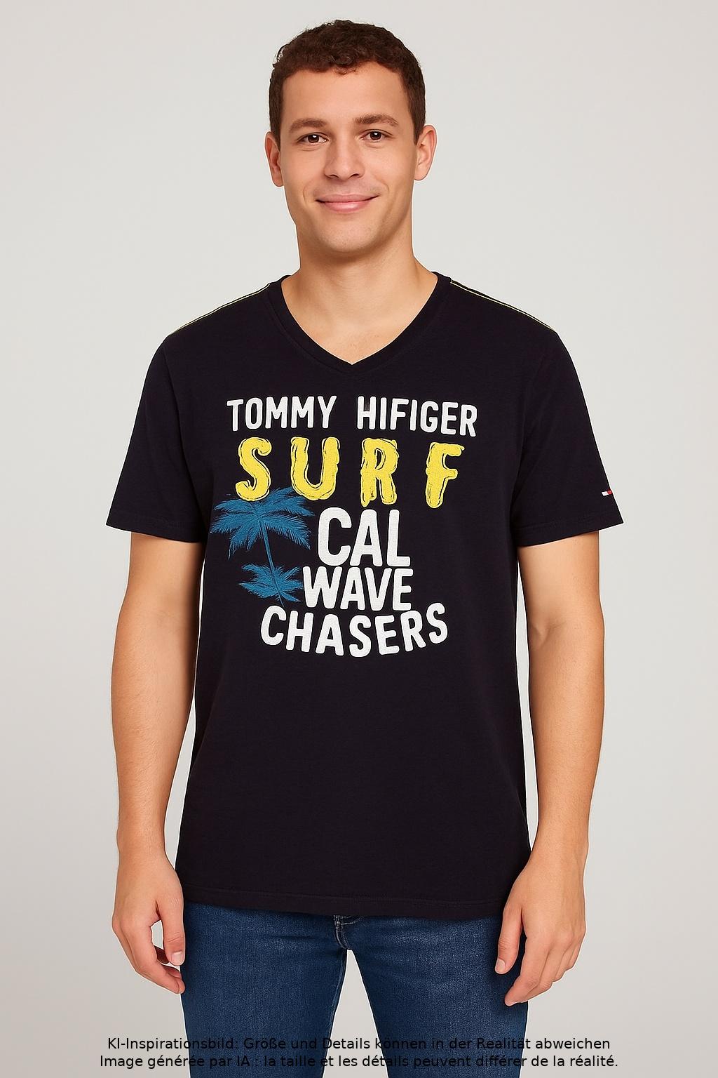 

Tommy Hilfiger Herren T-Shirt, marineblau, Gr. 48