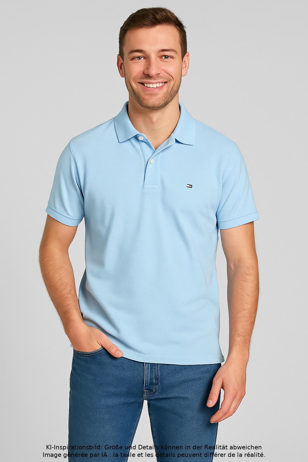 

Tommy Hilfiger Herren Poloshirt, hellblau, Gr. 48