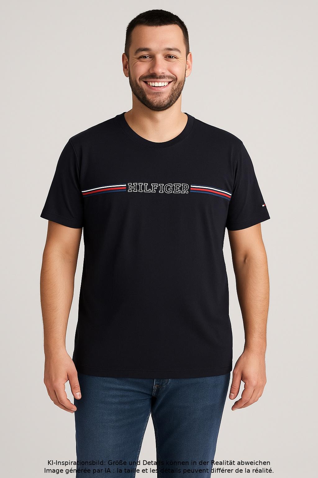 Thumbnail - Tommy Hilfiger Herren T-Shirt, marineblau, Gr. 56