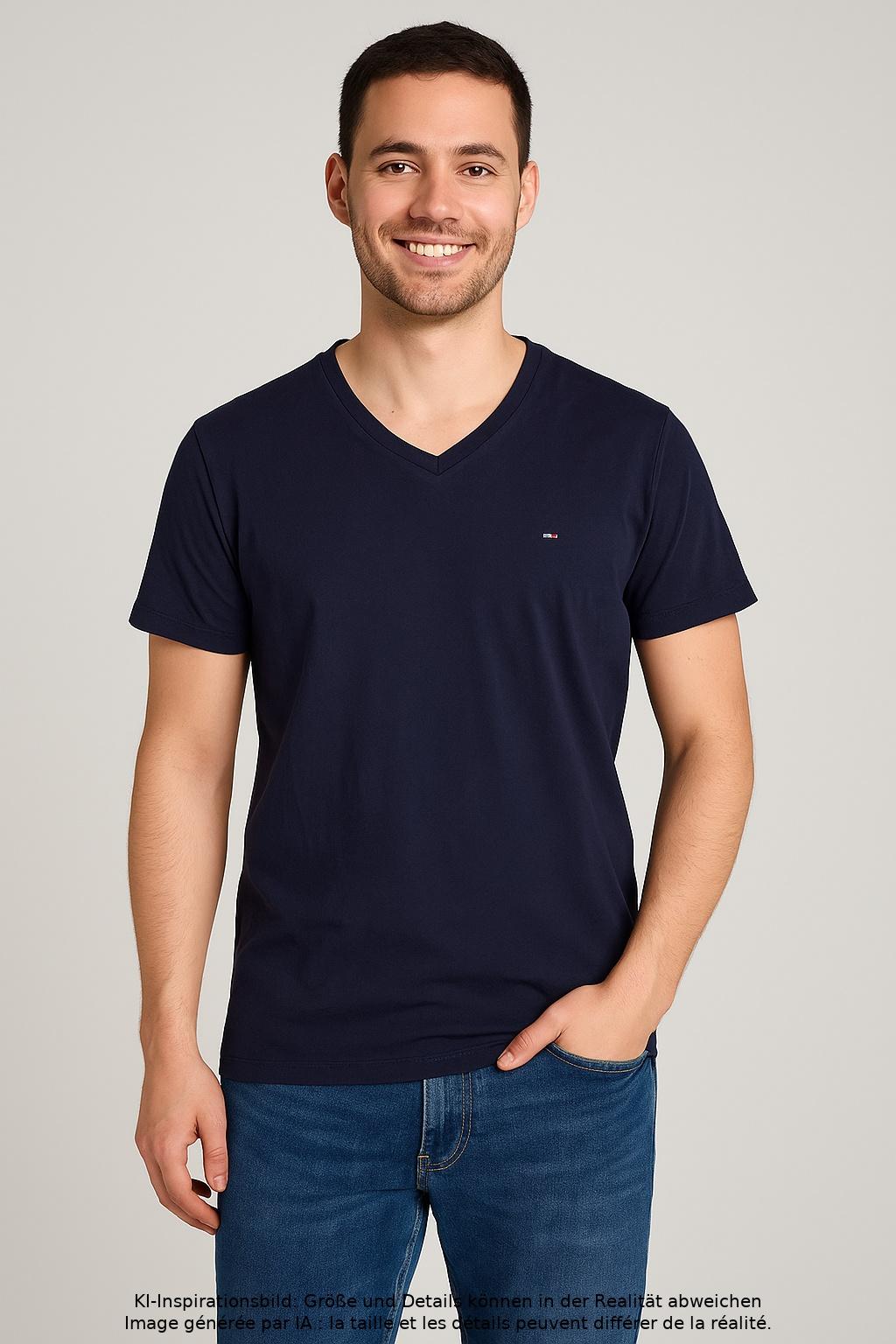 

Tommy Hilfiger Herren T-Shirt, marineblau, Gr. 46