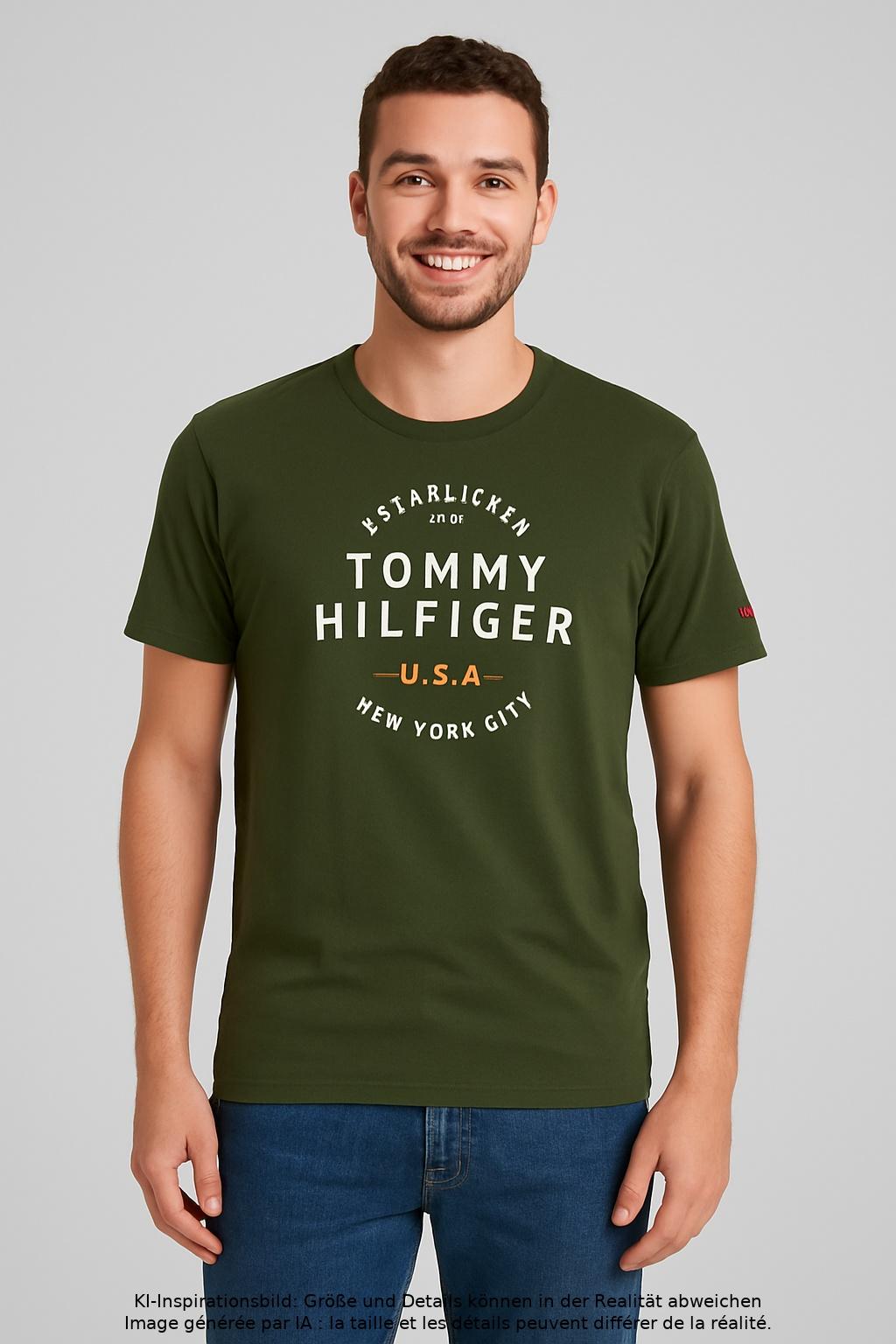 

Tommy Hilfiger Herren T-Shirt, grün, Gr. 52