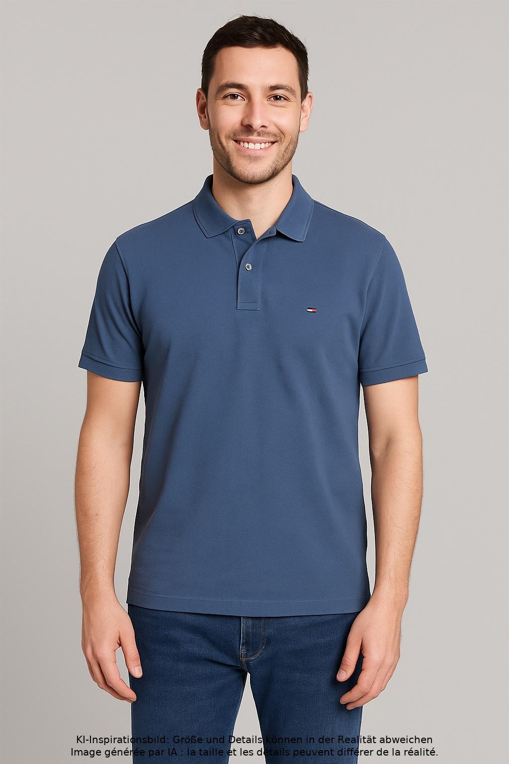 

Tommy Hilfiger Herren Poloshirt, blau, Gr. 48