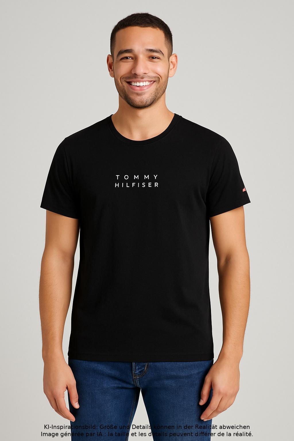 

Tommy Hilfiger Herren T-Shirt, schwarz, Gr. 48