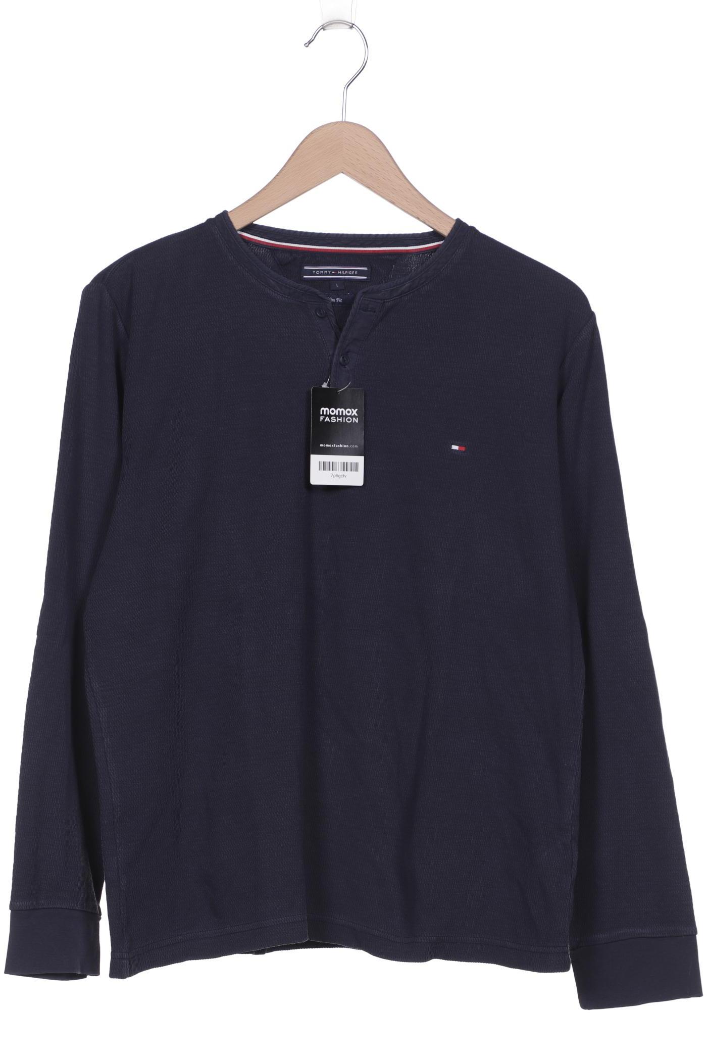 

Tommy Hilfiger Herren Langarmshirt, marineblau