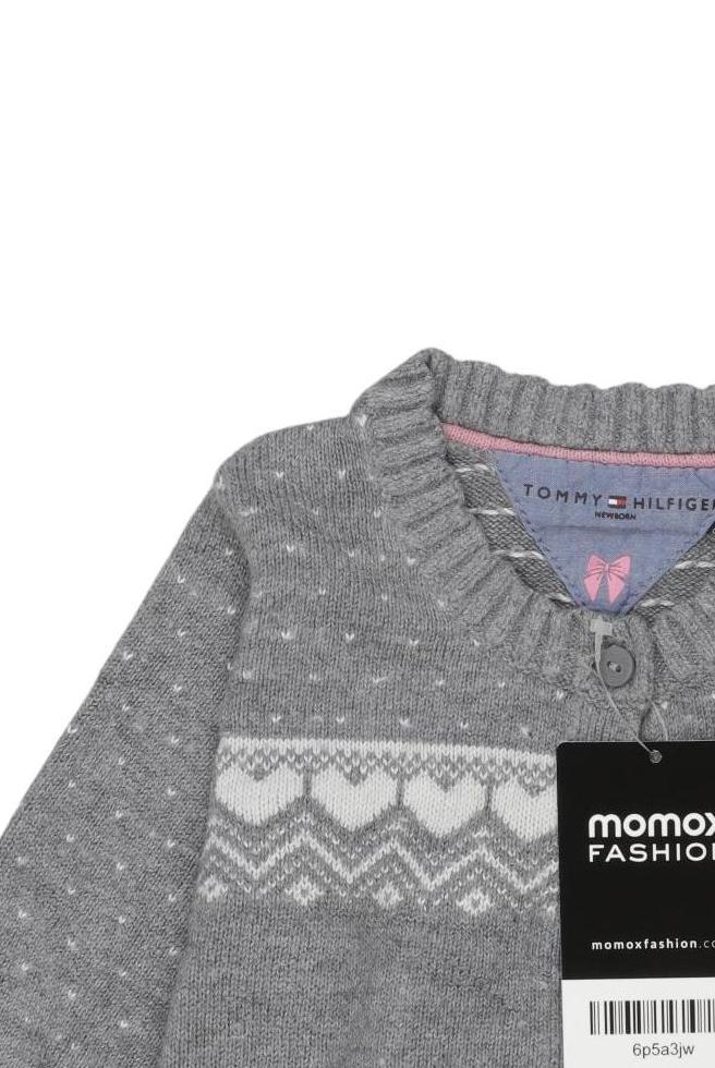 Thumbnail - Tommy Hilfiger Mädchen Strickjacke, grau, Gr. 74