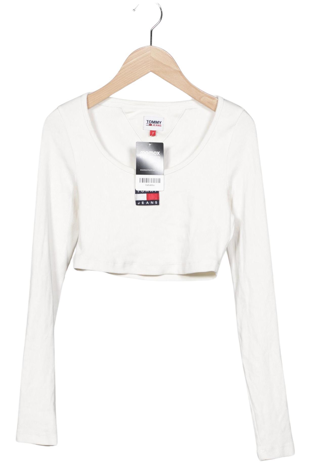 

Tommy Jeans Damen Langarmshirt, weiß, Gr. 36