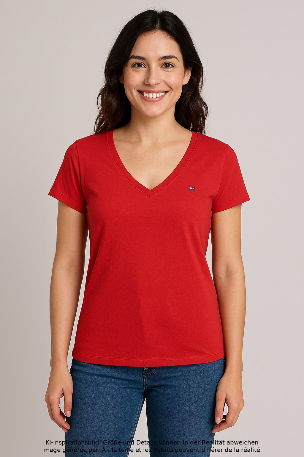 

Tommy Jeans Damen T-Shirt, rot, Gr. 38