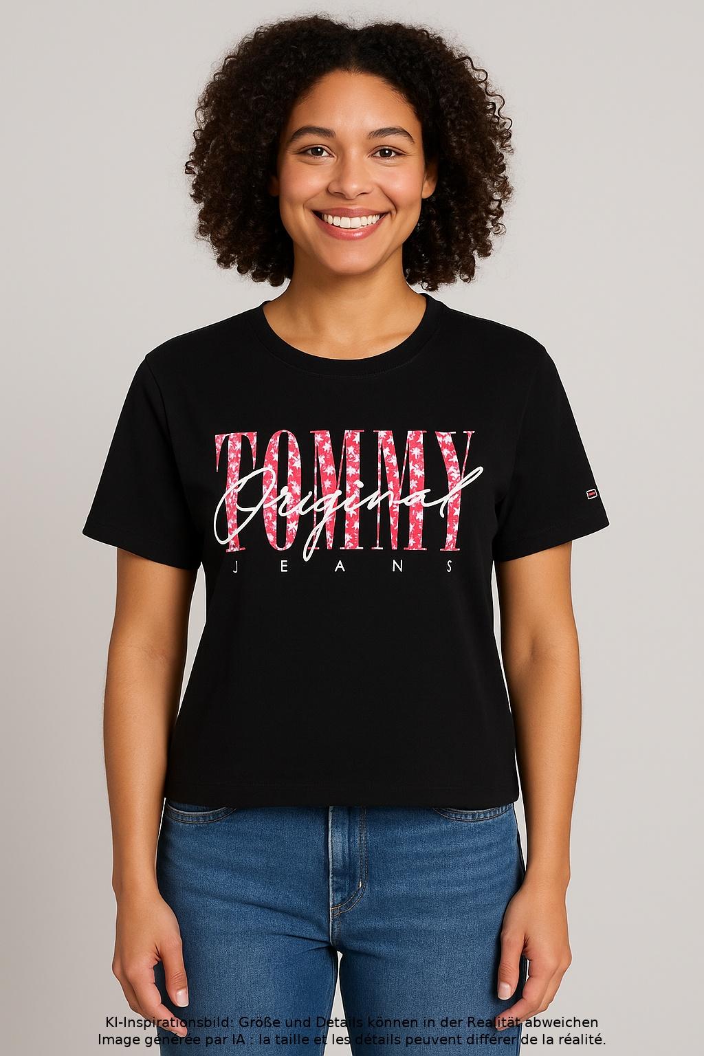 

Tommy Jeans Damen T-Shirt, schwarz, Gr. 36