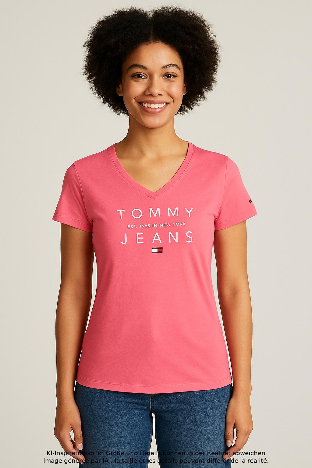 

Tommy Jeans Damen T-Shirt, pink, Gr. 36