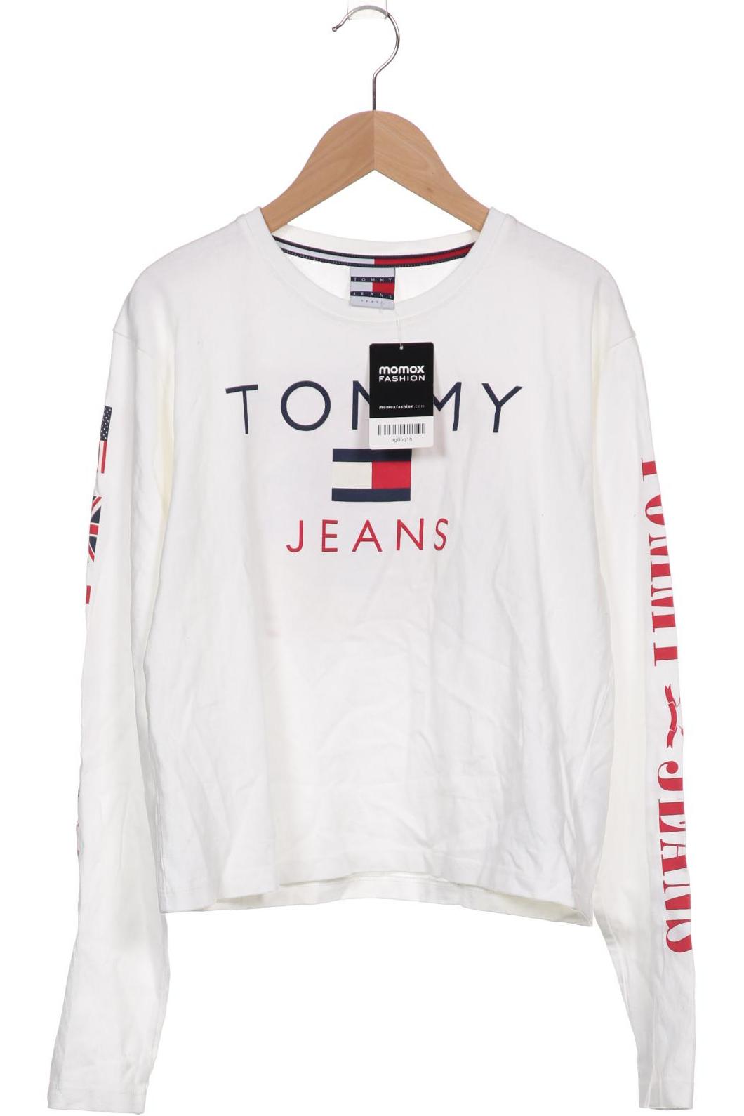 

Tommy Jeans Damen Langarmshirt, weiß, Gr. 36