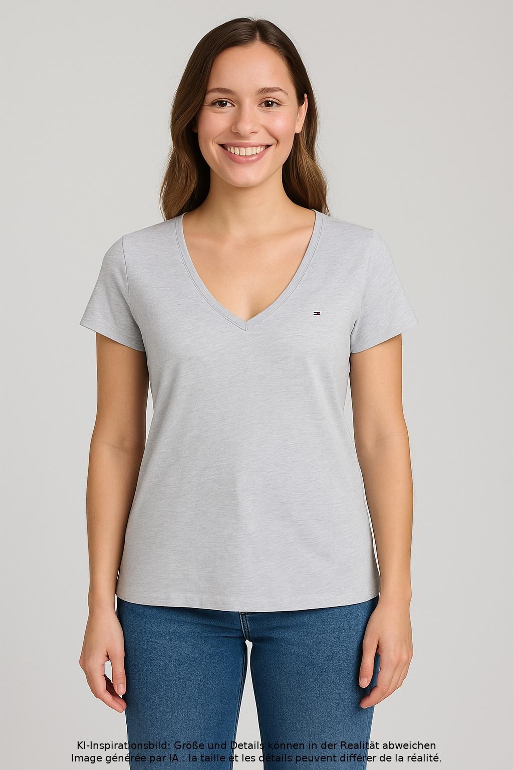 

Tommy Jeans Damen T-Shirt, grau, Gr. 38