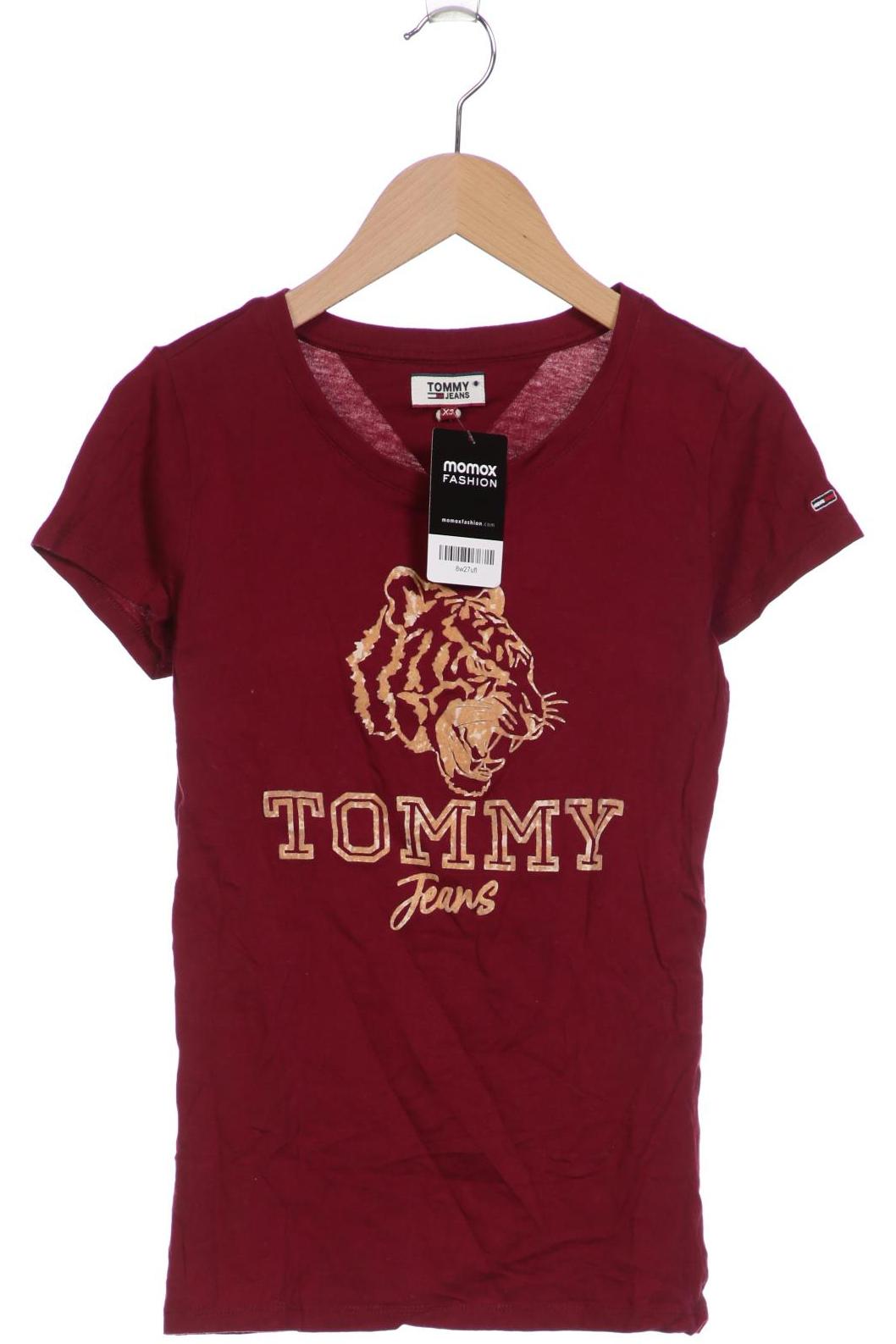 

Tommy Jeans Damen T-Shirt, bordeaux, Gr. 34