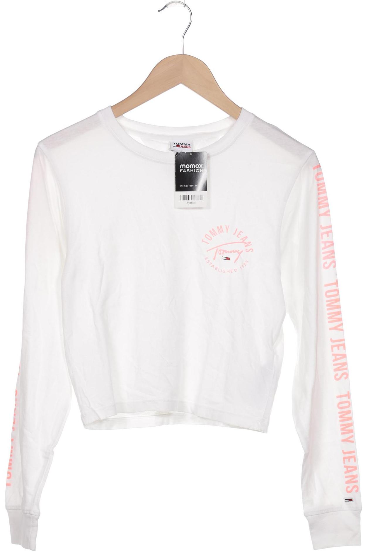 

Tommy Jeans Damen Langarmshirt, weiß, Gr. 36