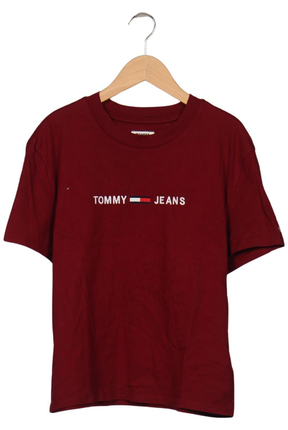 

Tommy Jeans Damen T-Shirt, bordeaux, Gr. 38