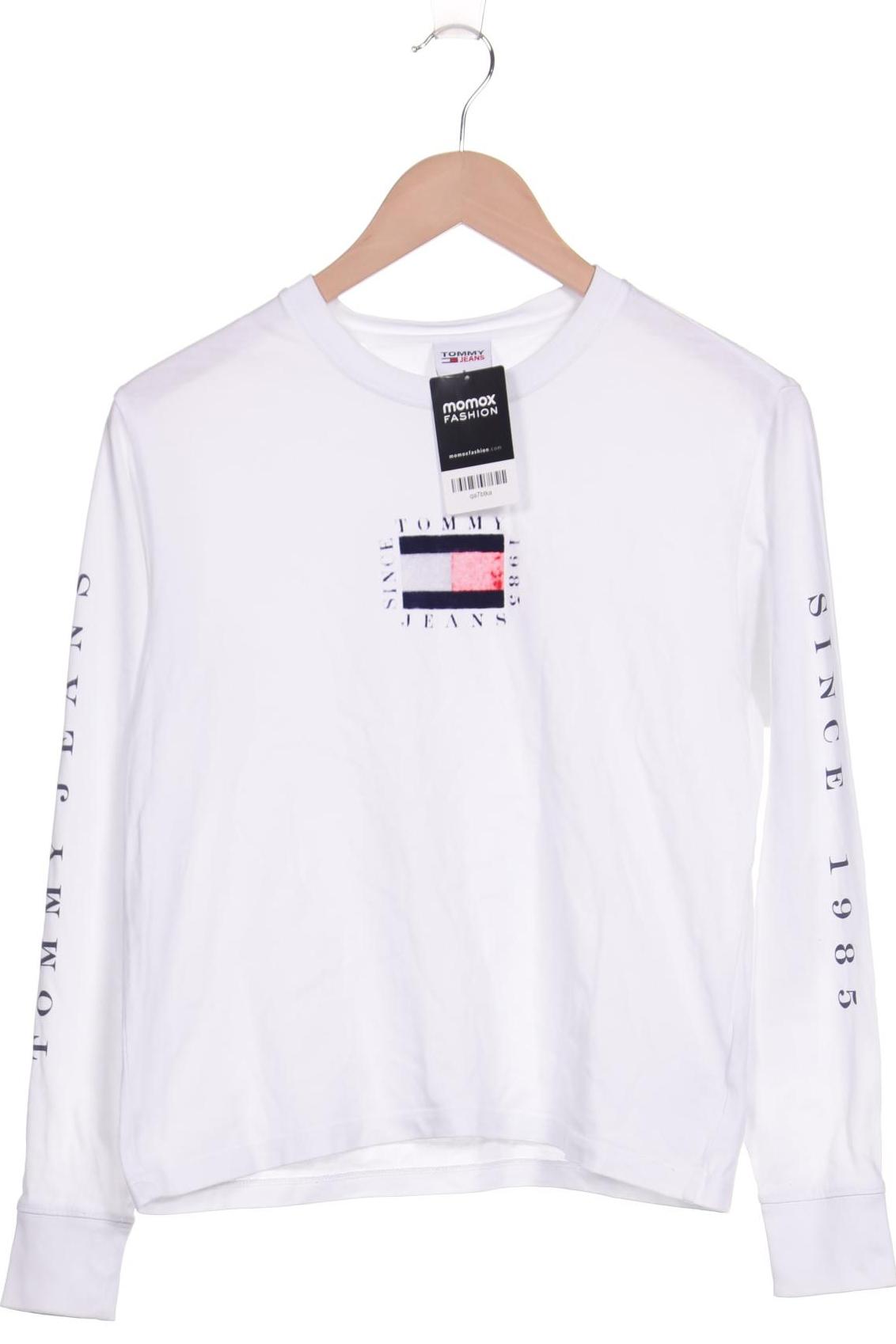 

Tommy Jeans Damen Langarmshirt, weiß, Gr. 36