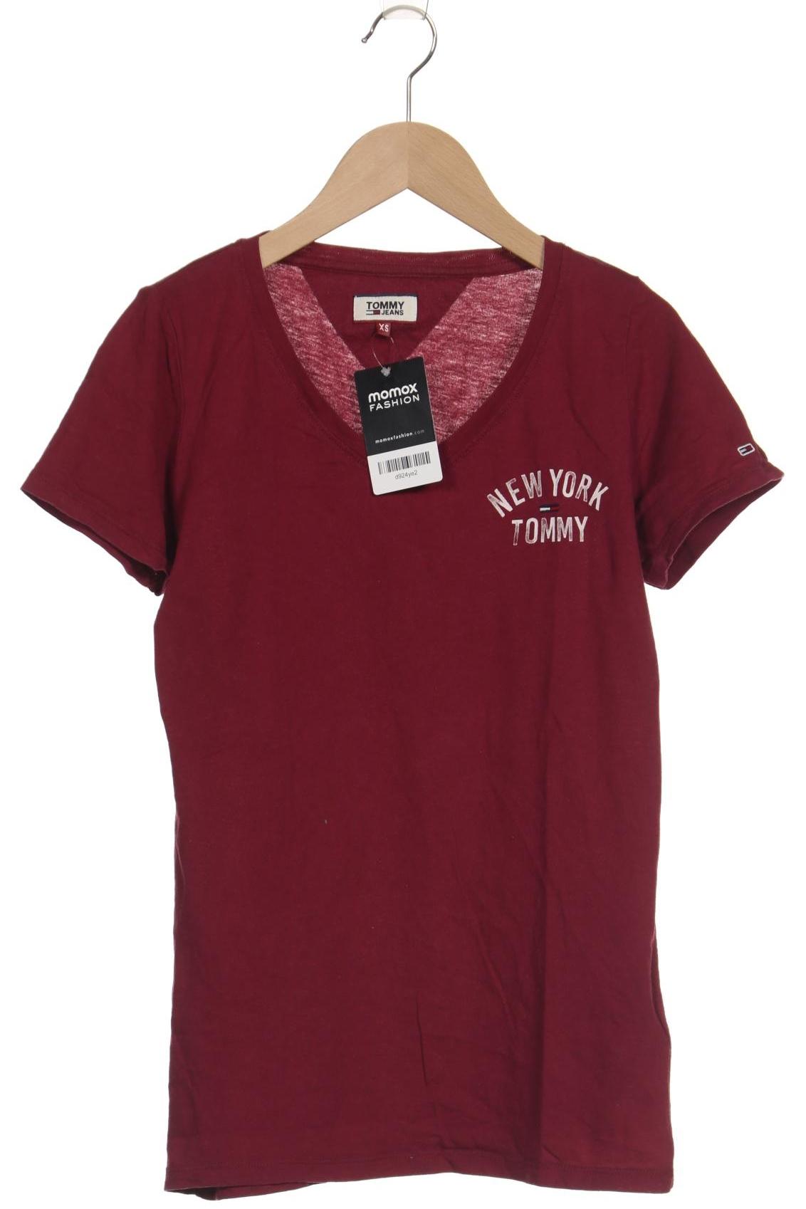 

Tommy Jeans Damen T-Shirt, bordeaux, Gr. 34