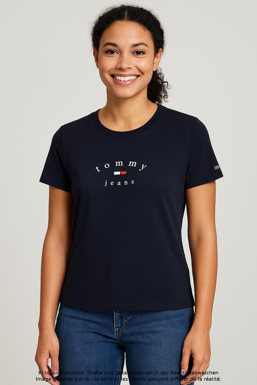

Tommy Jeans Damen T-Shirt, marineblau, Gr. 42