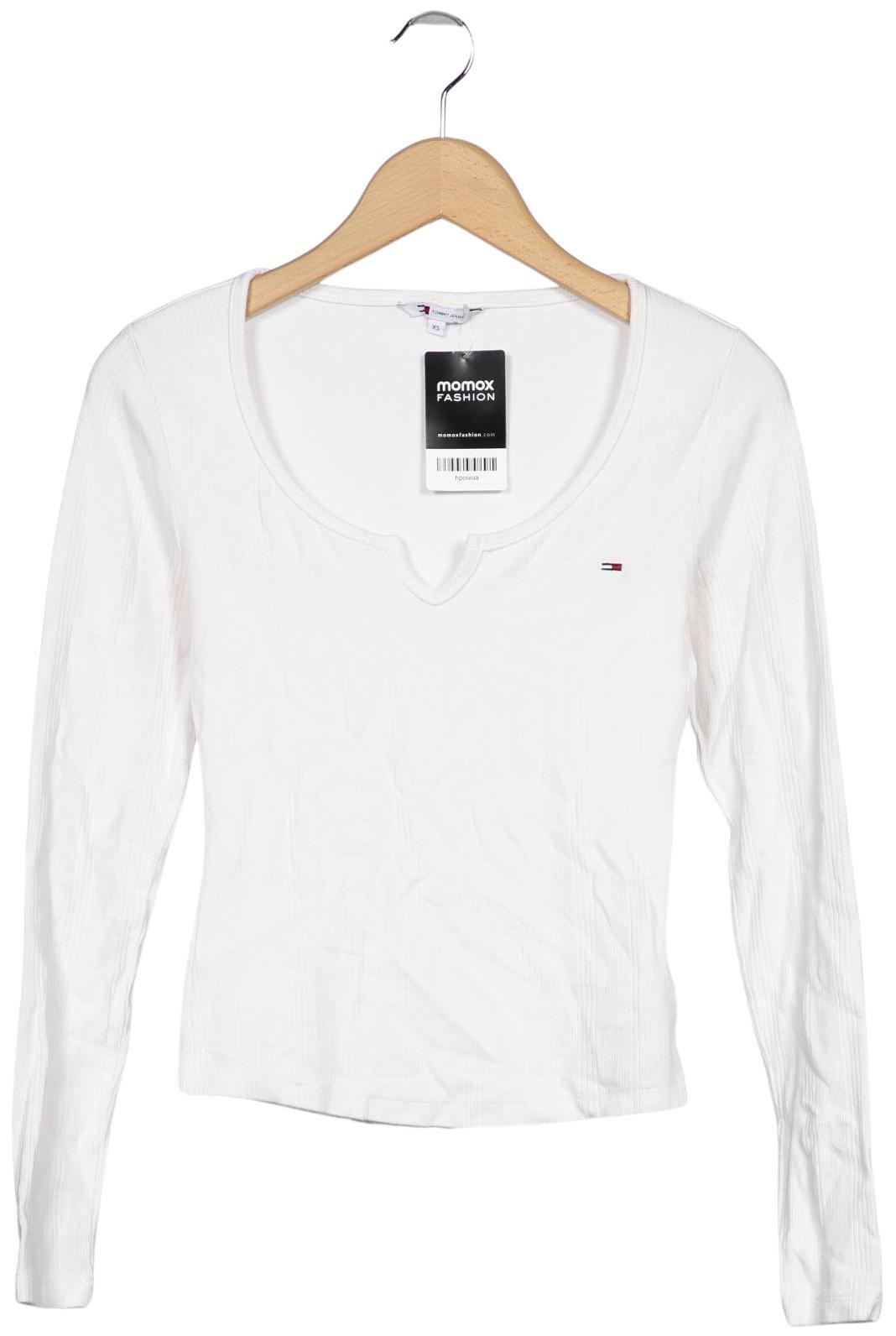 

Tommy Jeans Damen Langarmshirt, weiß, Gr. 34