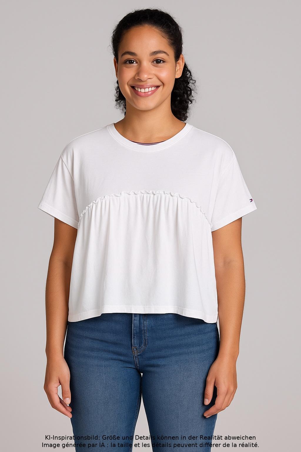 

Tommy Jeans Damen T-Shirt, weiß, Gr. 36