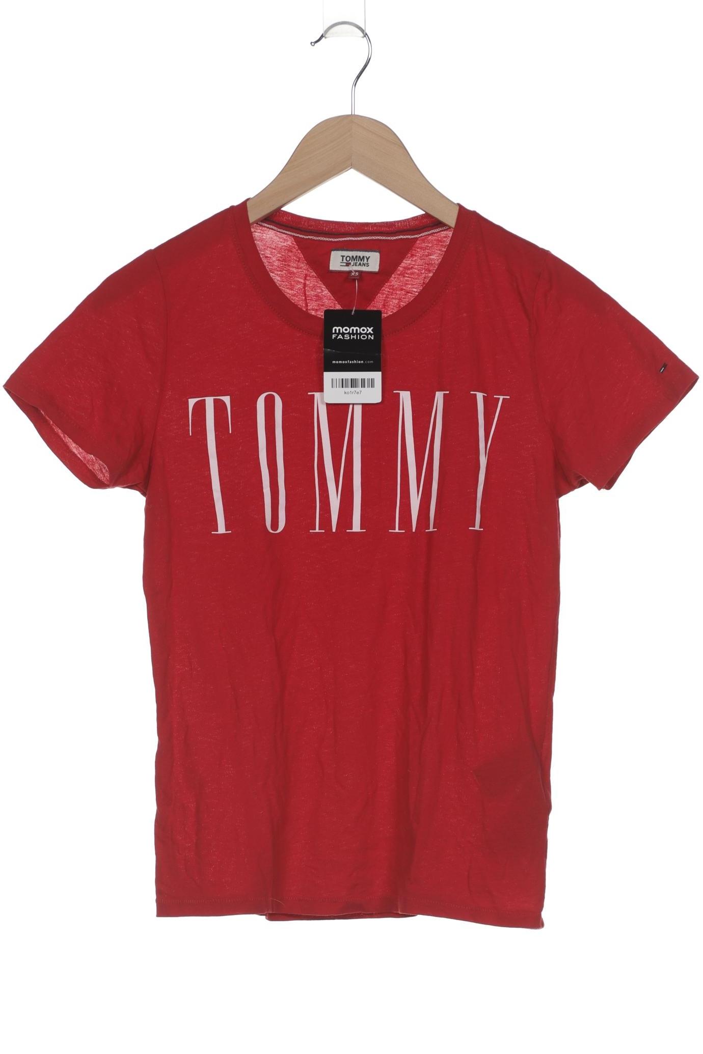

Tommy Jeans Damen T-Shirt, bordeaux, Gr. 34