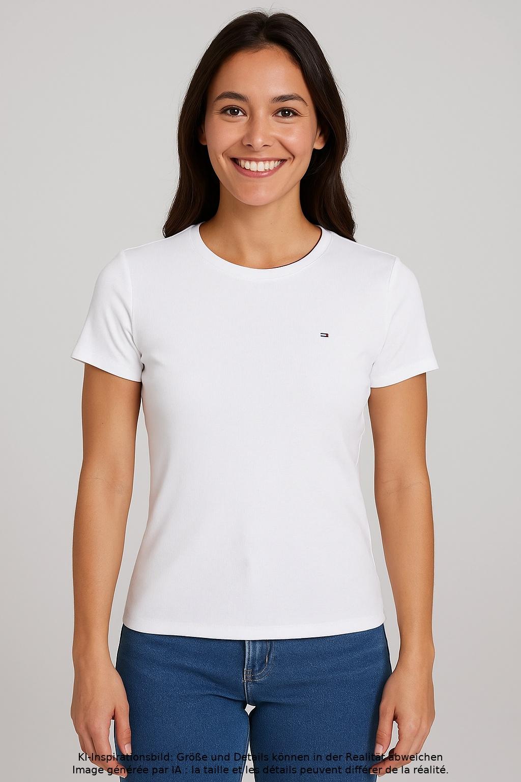 

Tommy Jeans Damen T-Shirt, weiß, Gr. 36