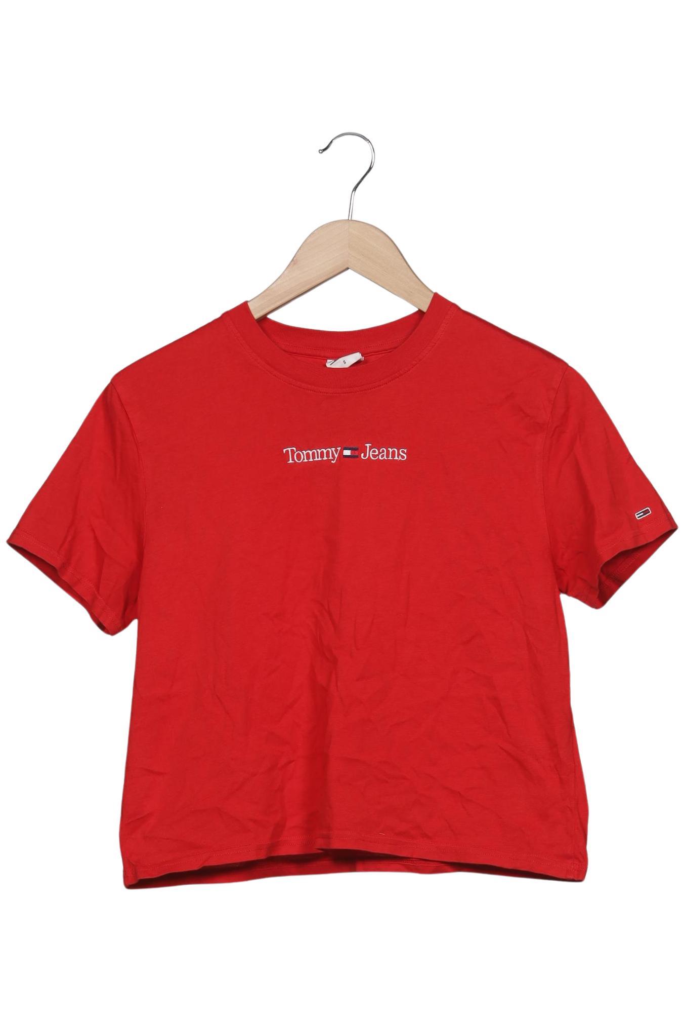 

Tommy Jeans Damen T-Shirt, rot, Gr. 36