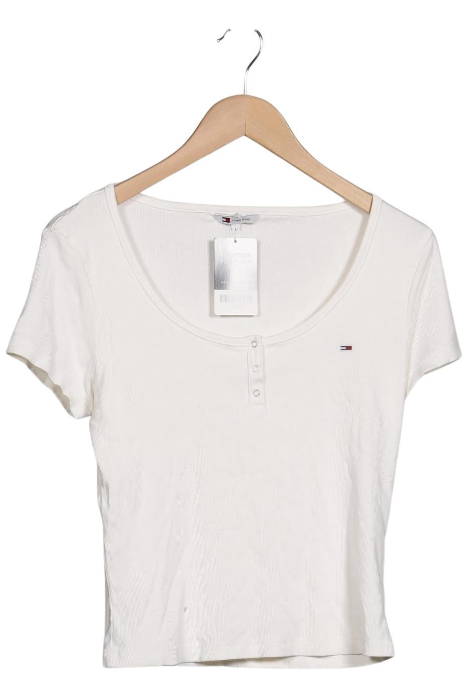 

Tommy Jeans Damen T-Shirt, cremeweiß, Gr. 42