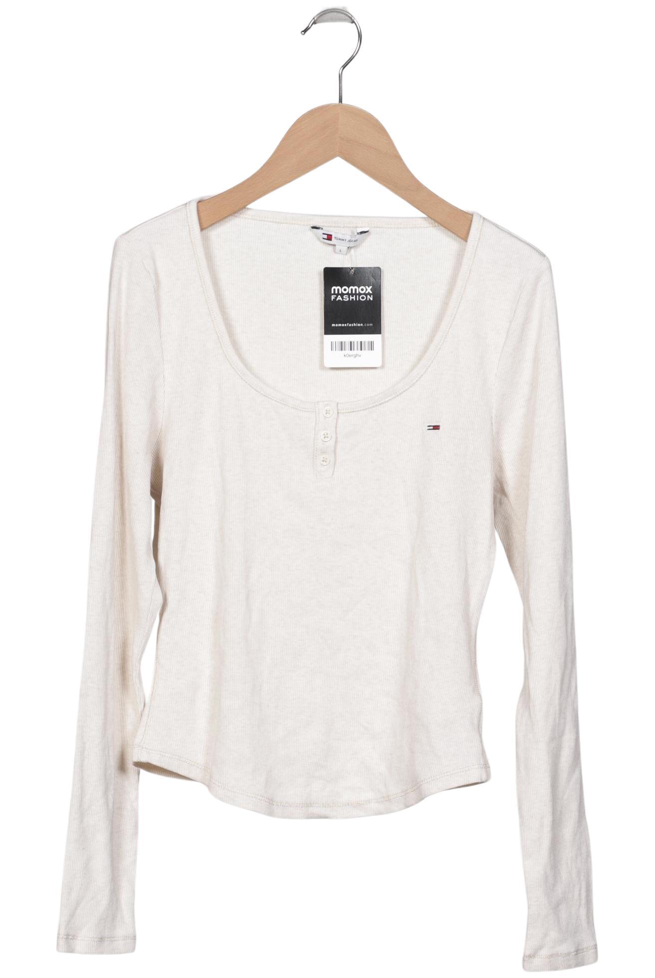 

Tommy Jeans Damen Langarmshirt, cremeweiß, Gr. 42