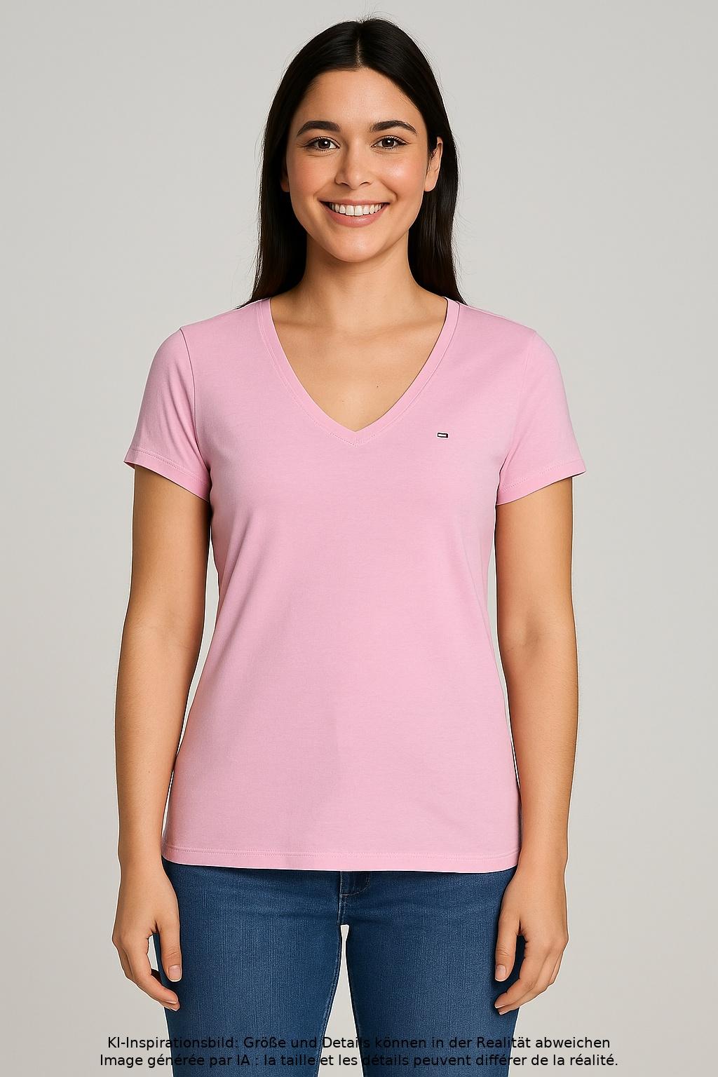 

Tommy Jeans Damen T-Shirt, pink, Gr. 36