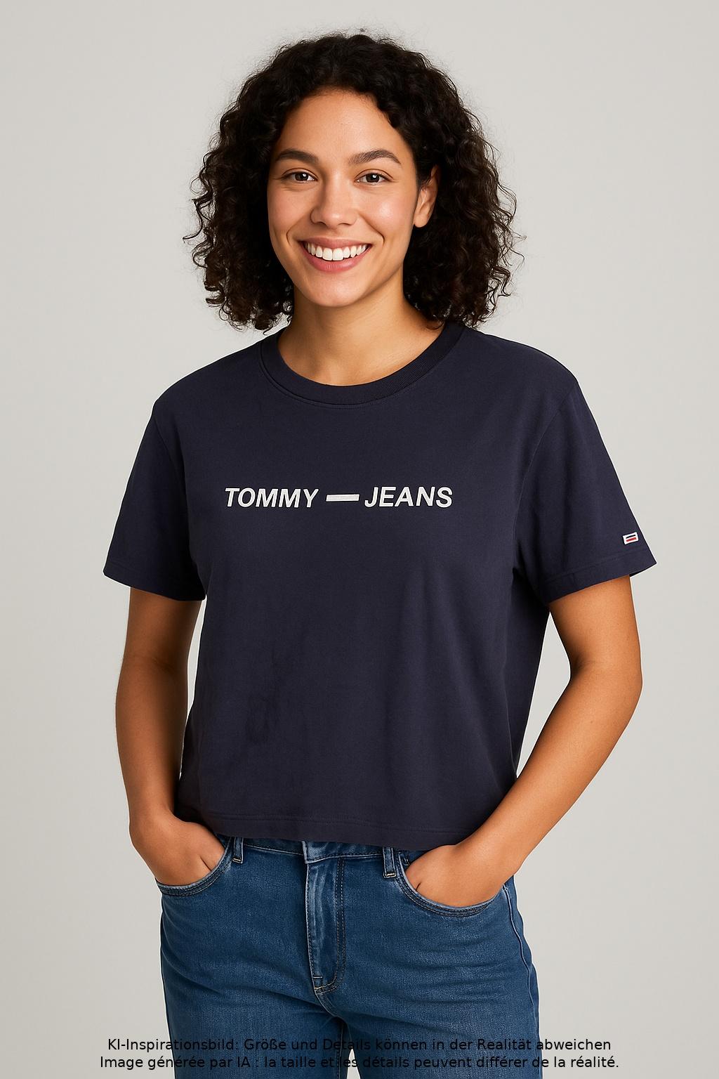 

Tommy Jeans Damen T-Shirt, marineblau, Gr. 36