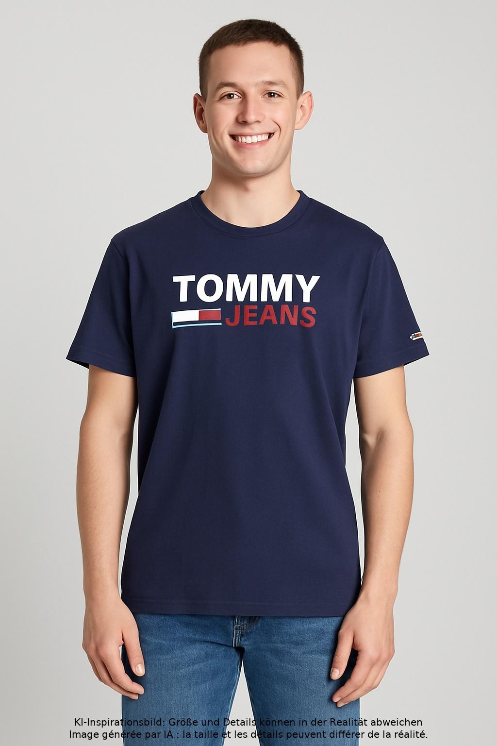 

Tommy Jeans Herren T-Shirt, marineblau, Gr. 46