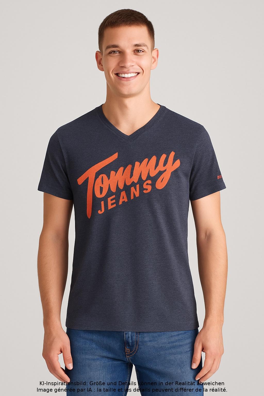 

Tommy Jeans Herren T-Shirt, marineblau, Gr. 48