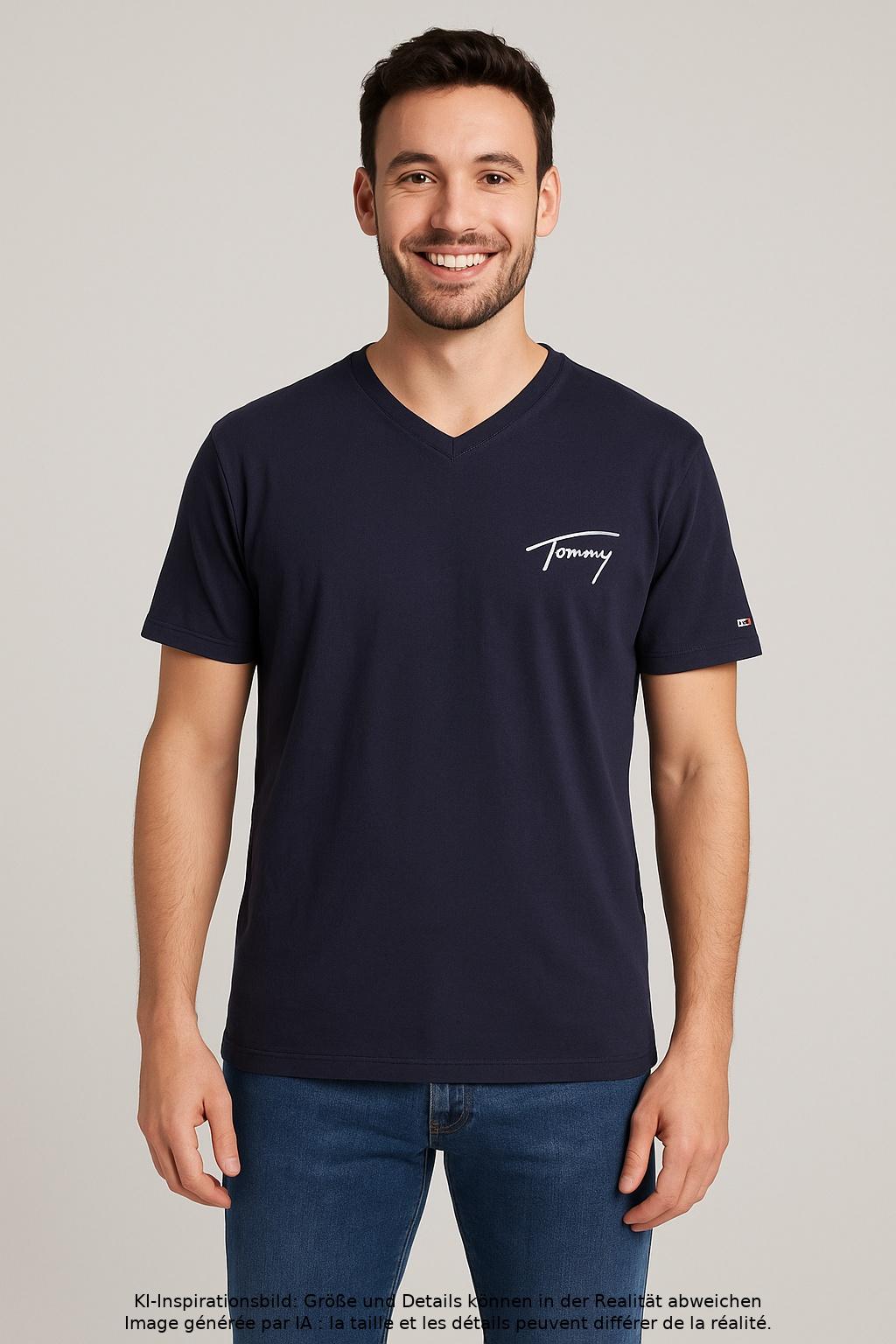 Thumbnail - Tommy Jeans Herren T-Shirt, marineblau, Gr. 46