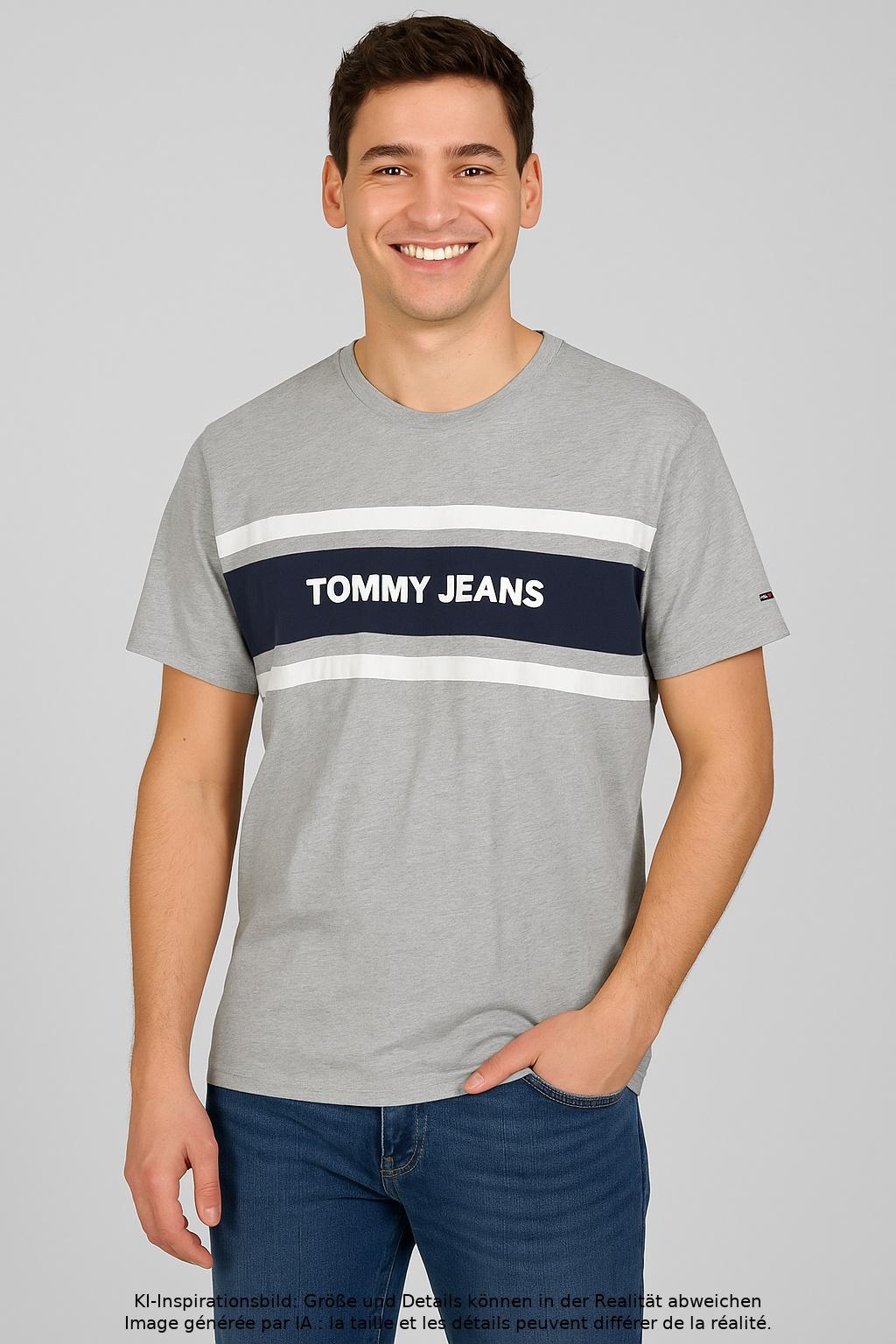 

Tommy Jeans Herren T-Shirt, grau, Gr. 46
