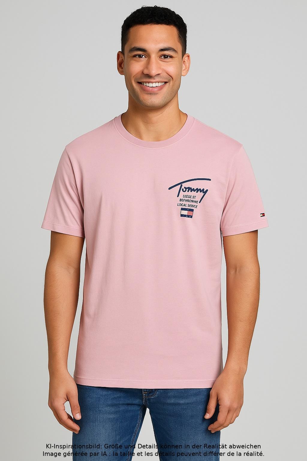 

Tommy Jeans Herren T-Shirt, pink, Gr. 46