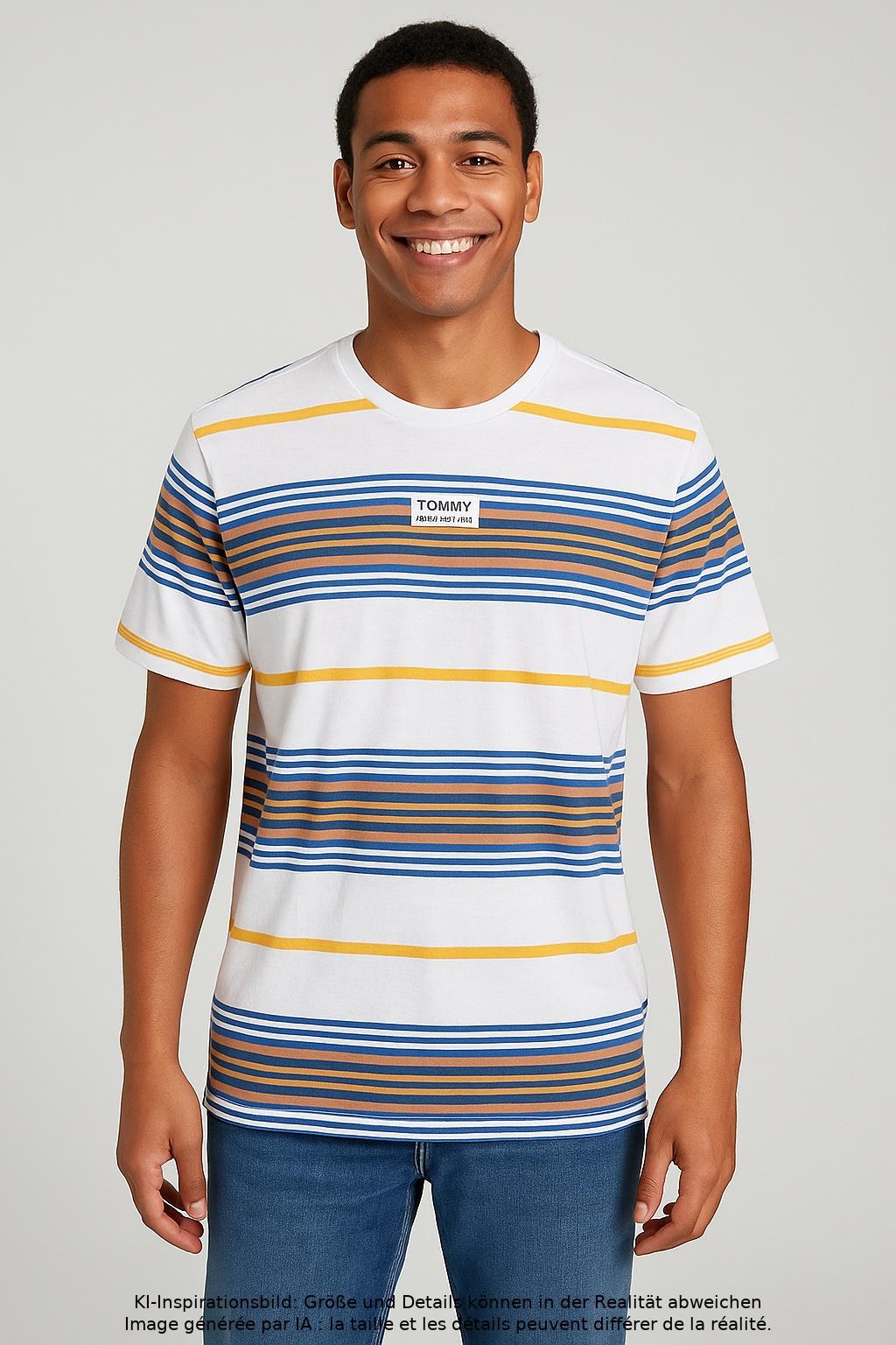 

Tommy Jeans Herren T-Shirt, mehrfarbig, Gr. 46