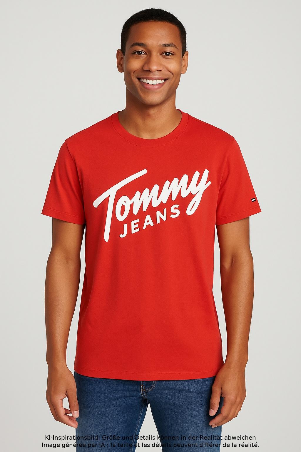

Tommy Jeans Herren T-Shirt, rot, Gr. 52