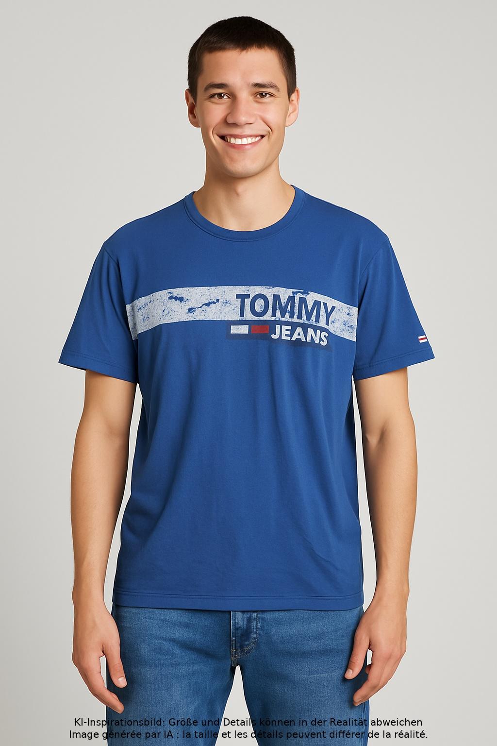 

Tommy Jeans Herren T-Shirt, blau, Gr. 52