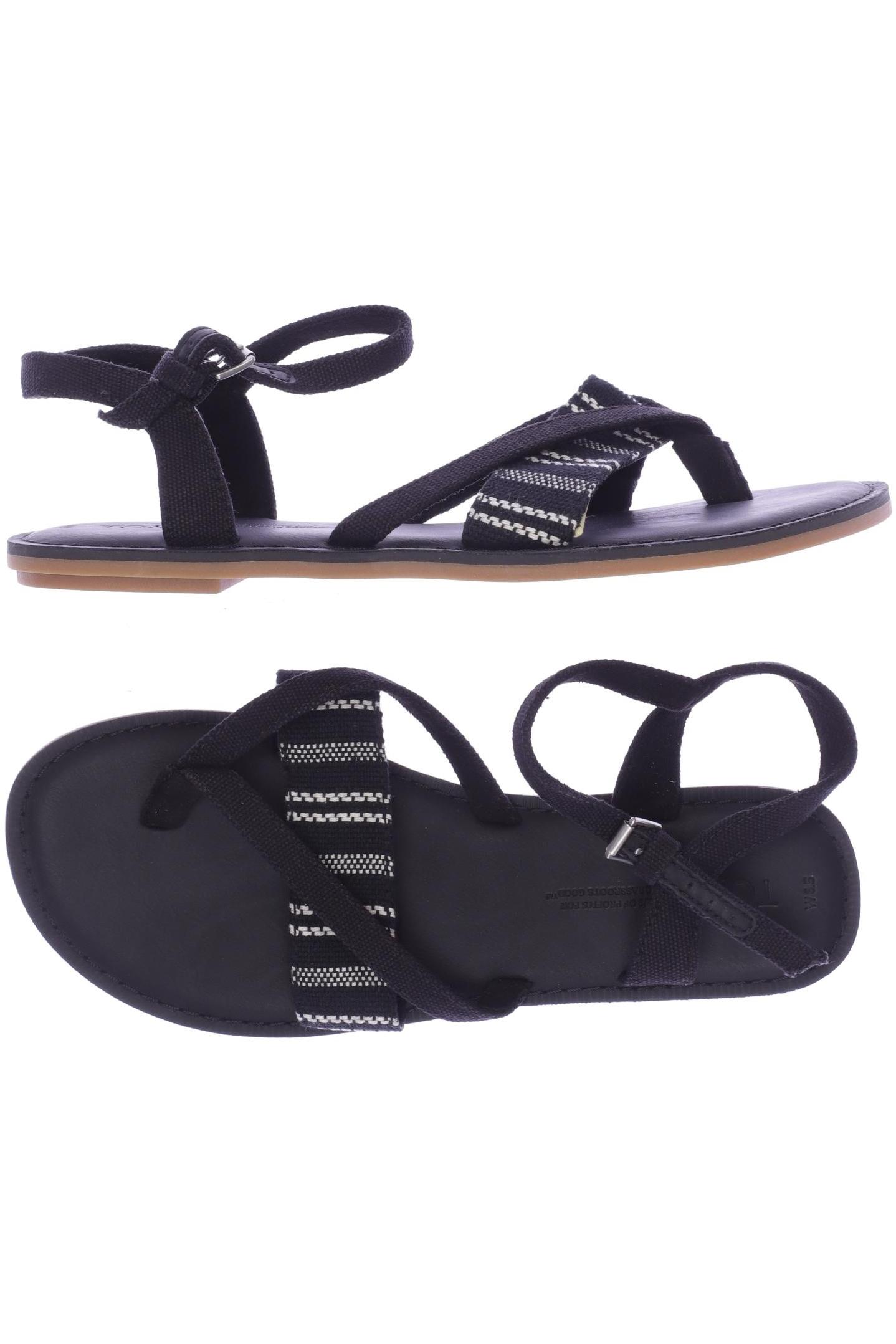 

Toms Damen Sandale, schwarz, Gr. 6.5