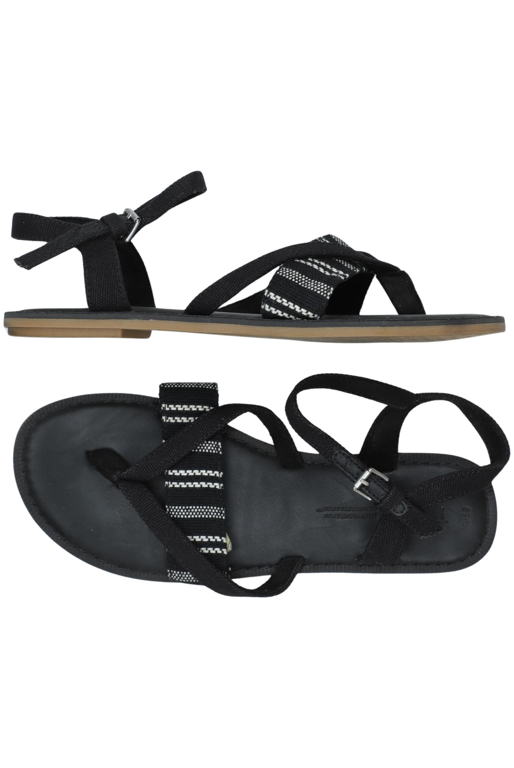 

Toms Damen Sandale, schwarz, Gr. 6.5