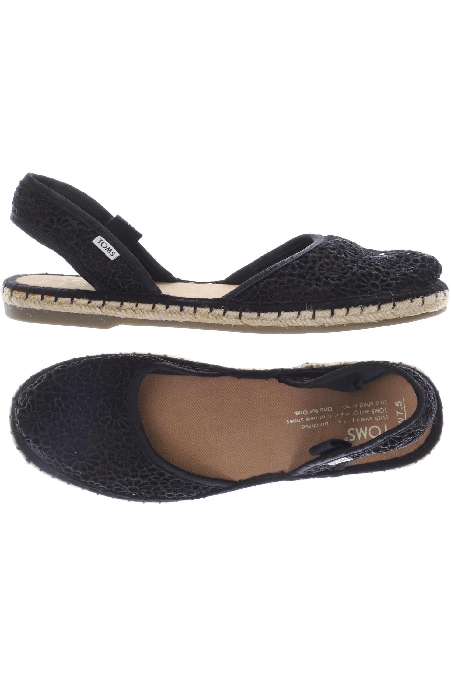 

Toms Damen Sandale, schwarz, Gr. 7.5