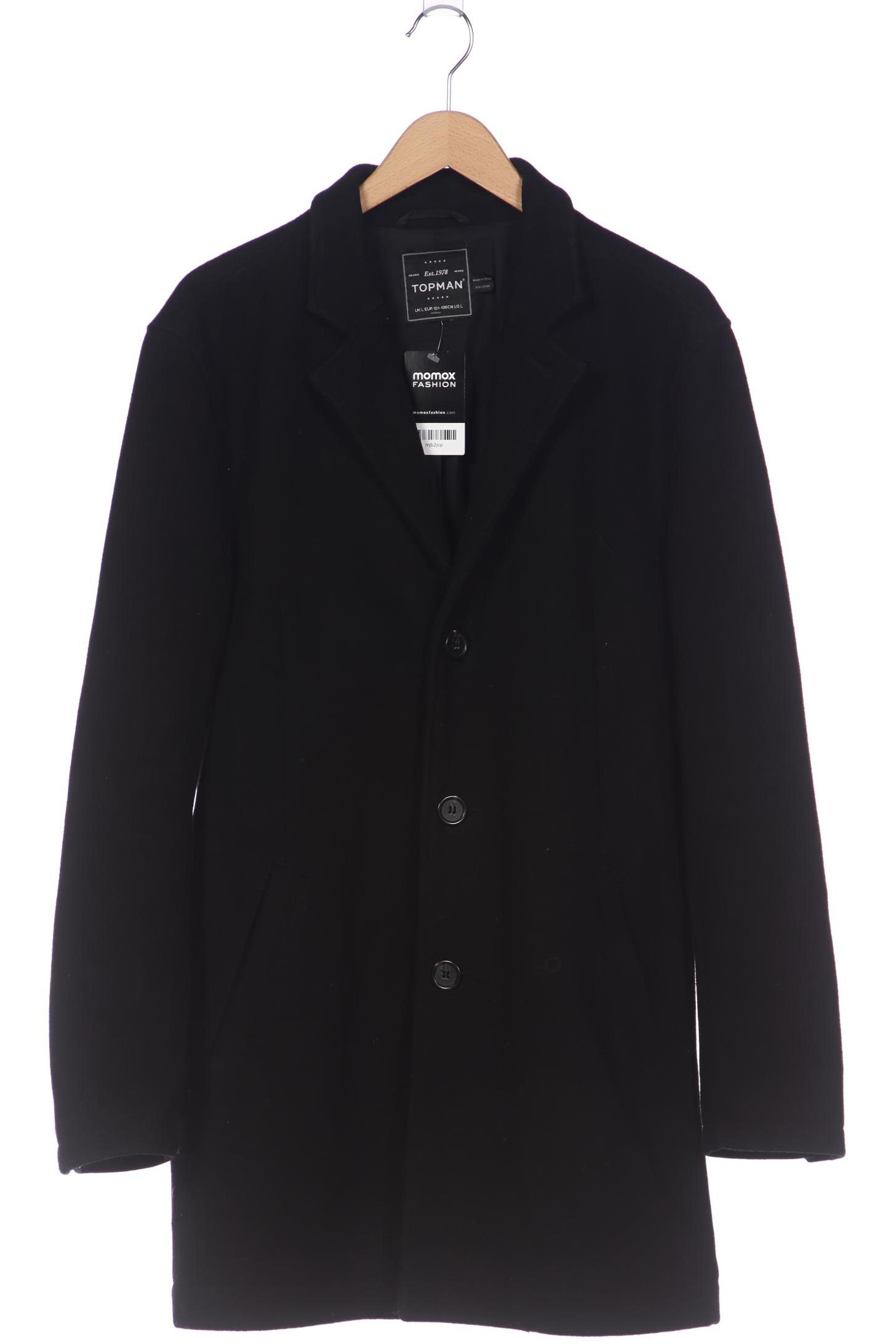 

Topman Herren Mantel, schwarz, Gr. 52