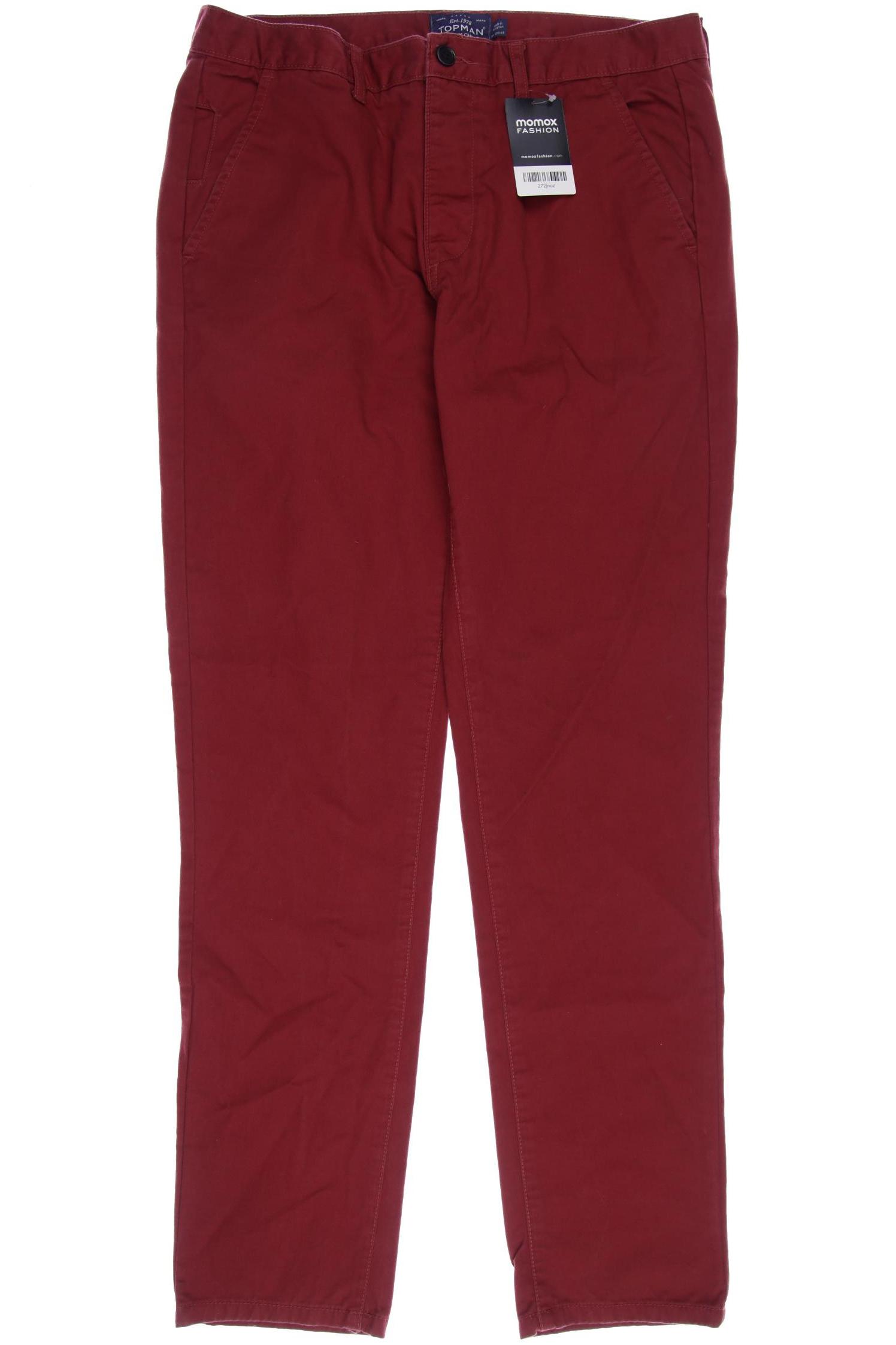 

Topman Herren Stoffhose, bordeaux, Gr. 34