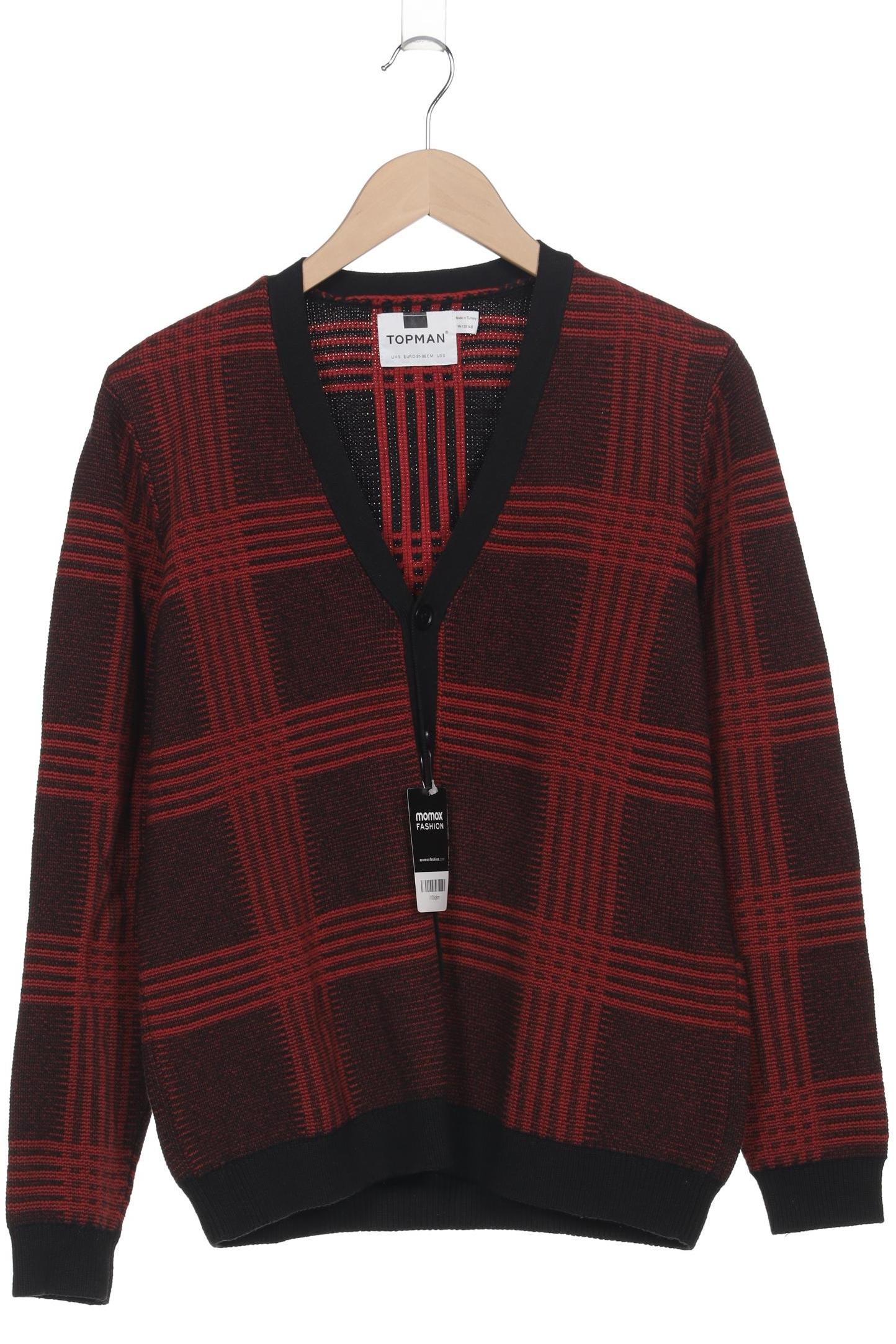 Thumbnail - Topman Herren Strickjacke, rot, Gr. 48