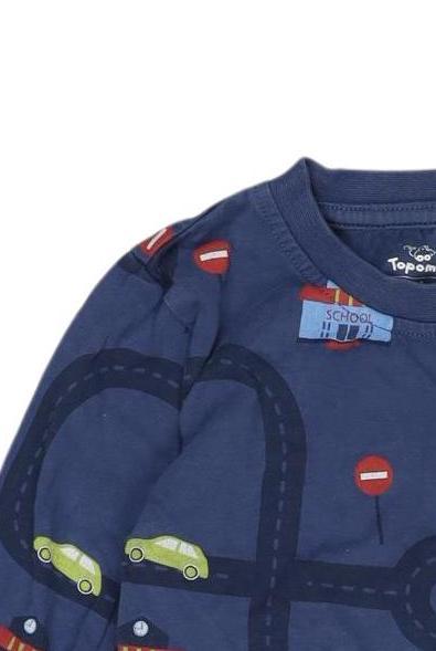 Thumbnail - Topomini Jungen Langarmshirt, marineblau, Gr. 92