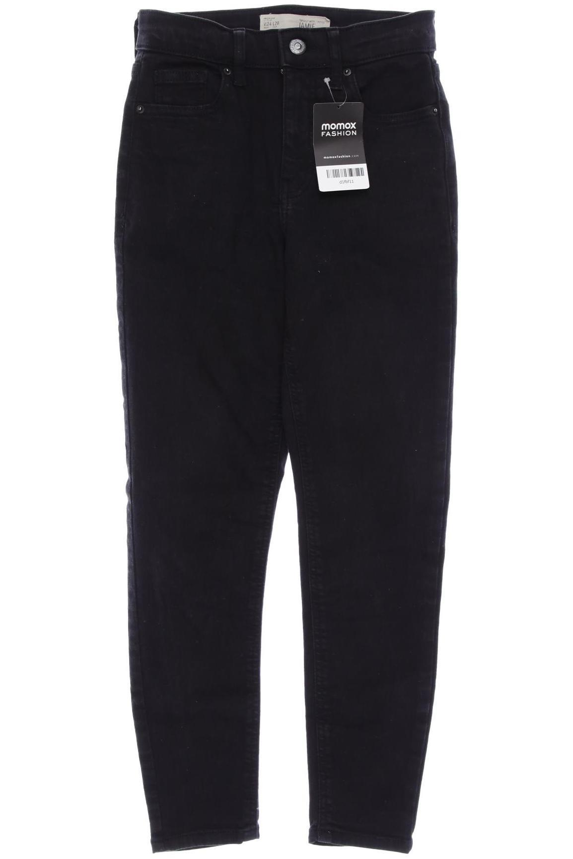 

Topshop Damen Jeans, schwarz, Gr. 24