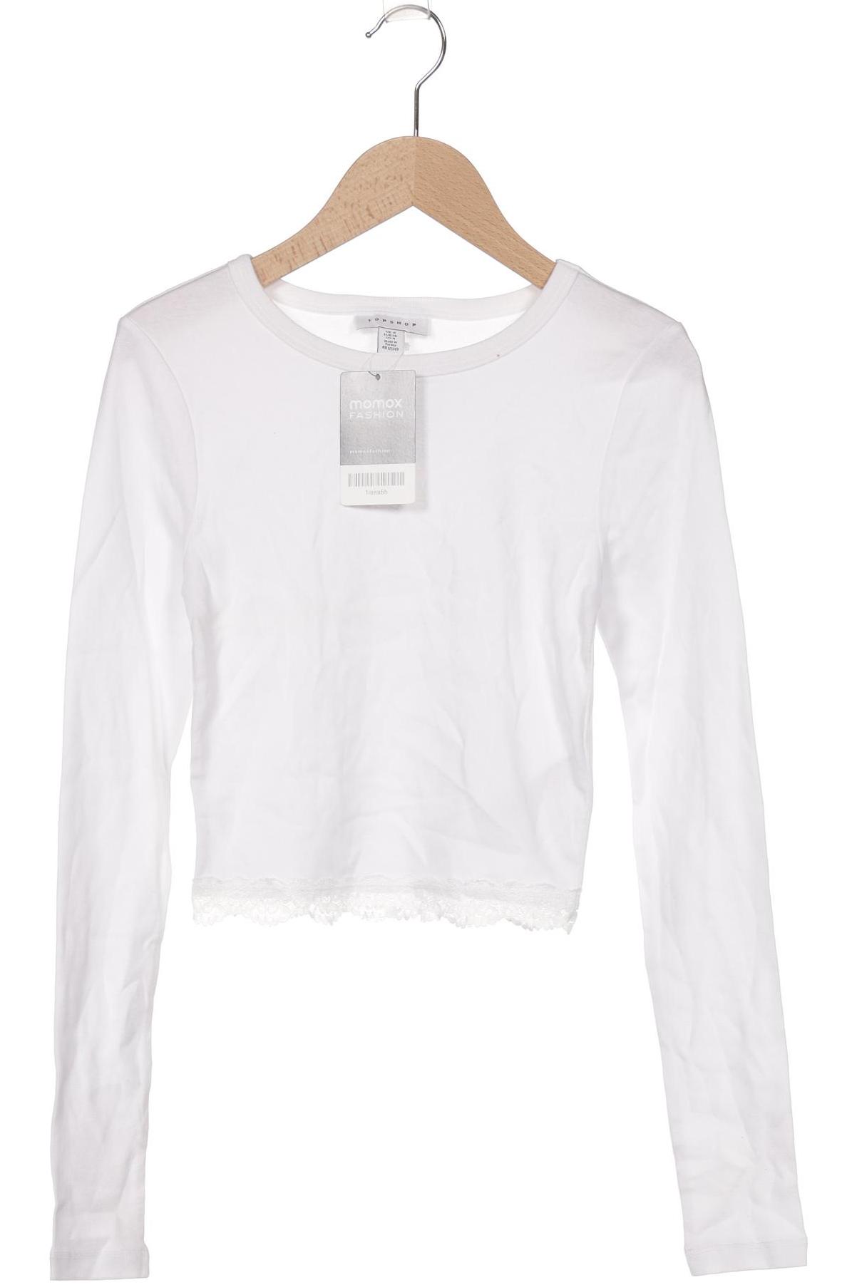 

Topshop Damen Langarmshirt, weiß, Gr. 36