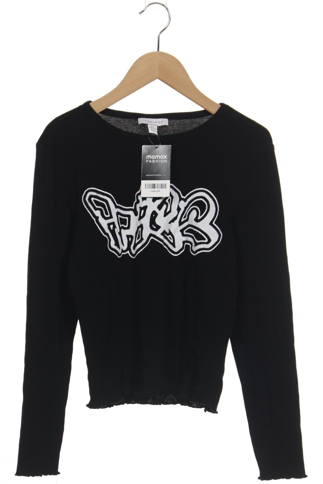 

Topshop Damen Langarmshirt, schwarz, Gr. 40