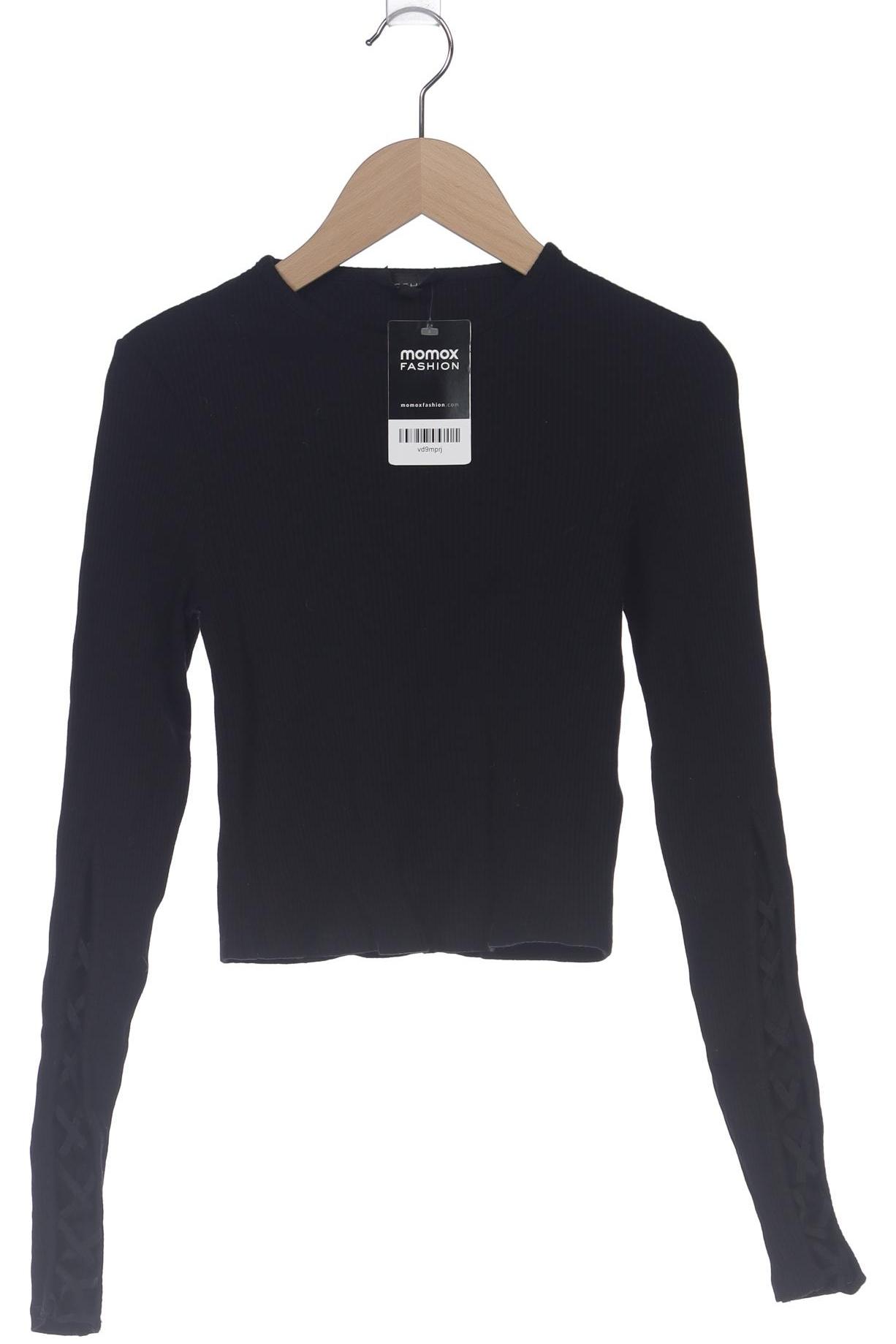 

Topshop Damen Langarmshirt, schwarz, Gr. 36