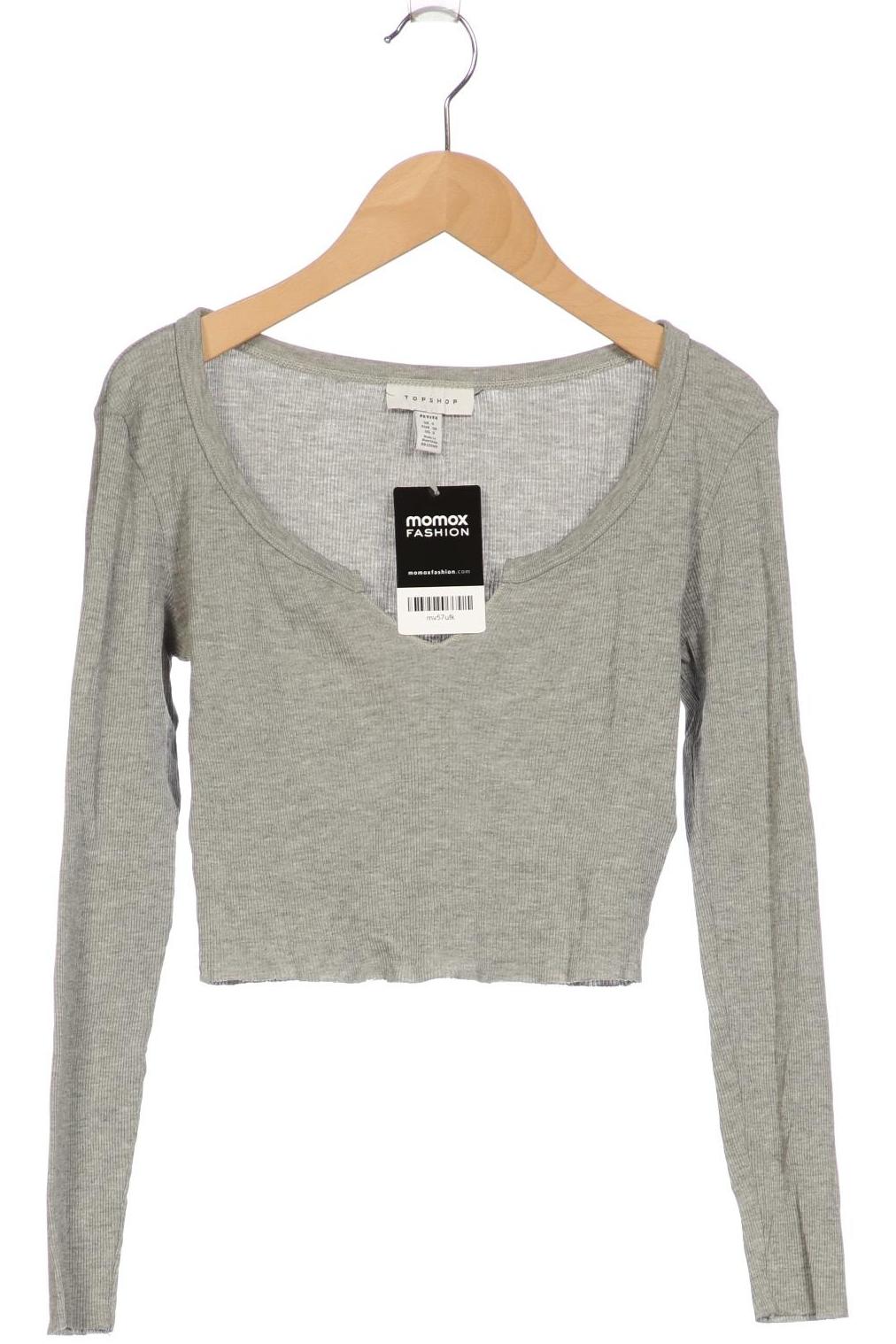 

Topshop Damen Langarmshirt, grau, Gr. 32